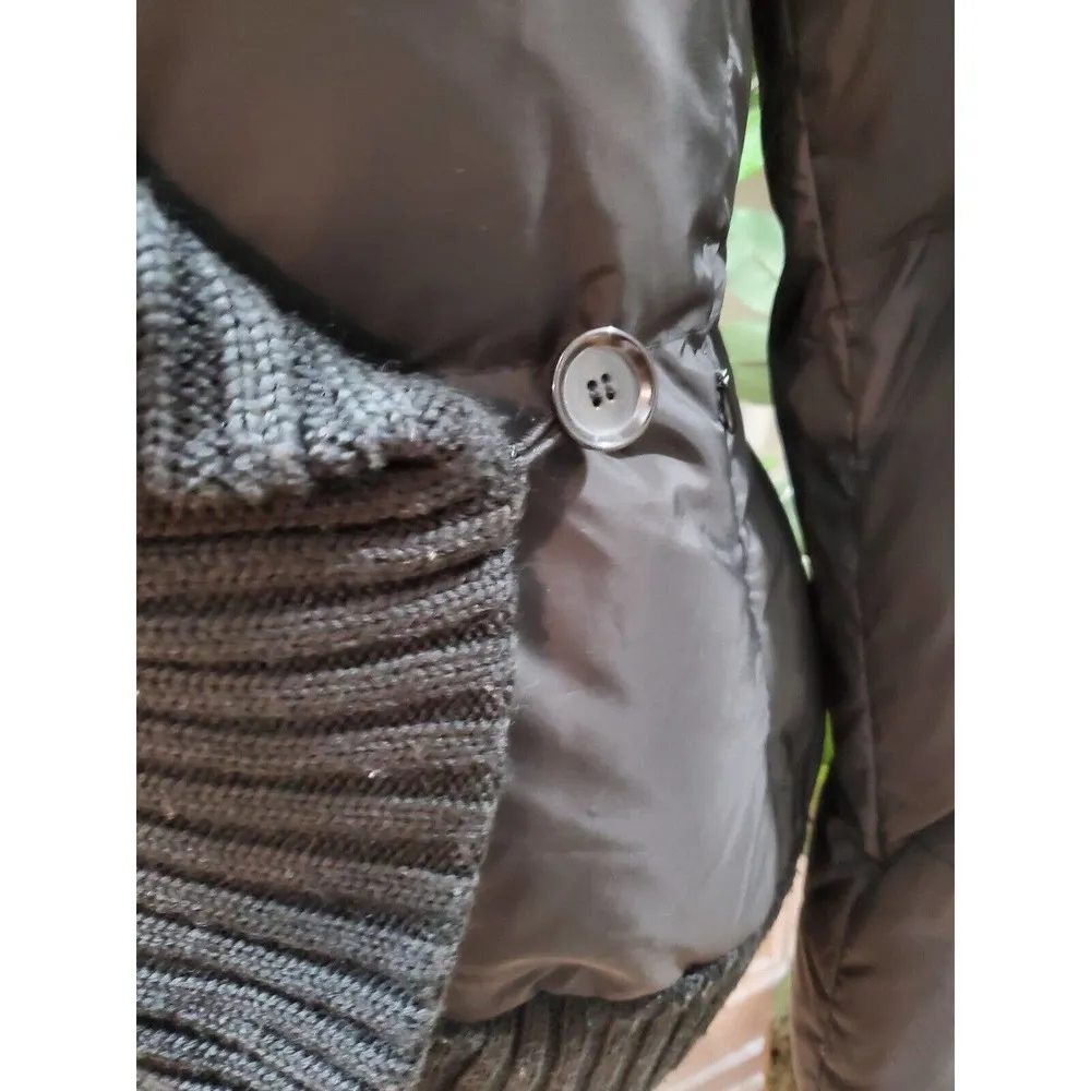 BCBGMaxazria Women's Black Polyester Long Sleeve Casual Puffer Jacket Size Small - Image 4