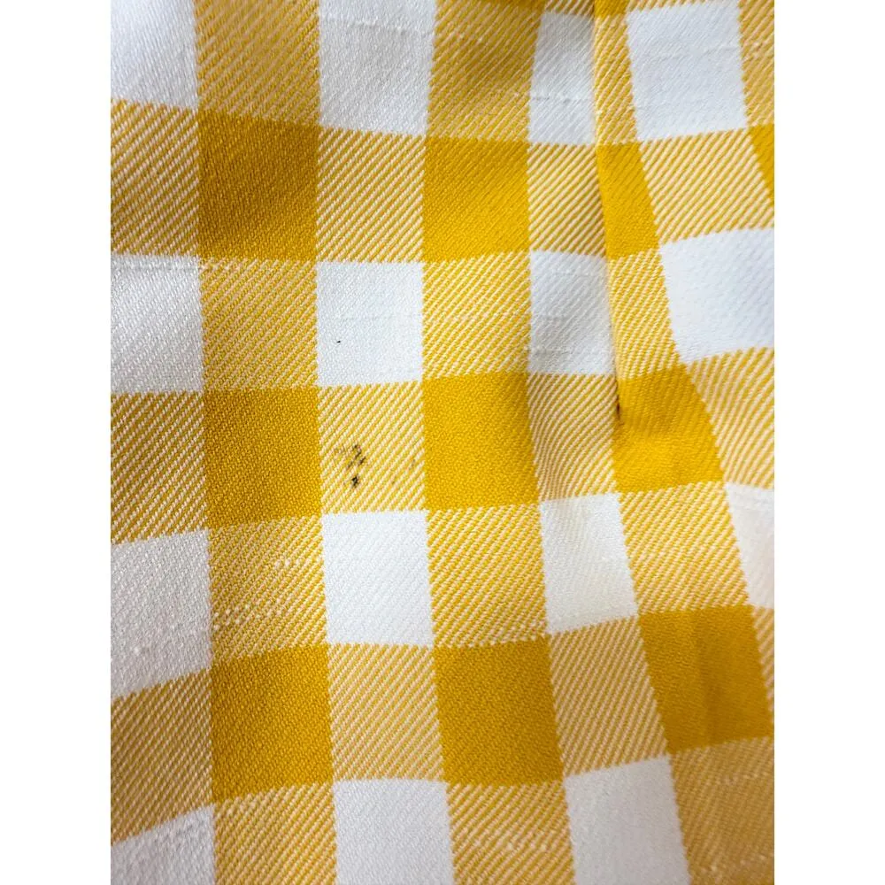 VTG 1970s Miss K 100% Polyester Yellow Checkered Wide Leg Pants Womens XS/S Size 24 - Image 5