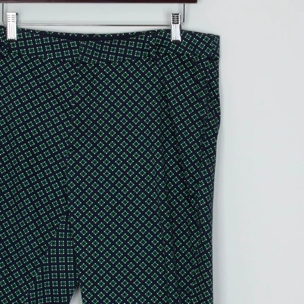 Brooks Brothers Womens Natalie Fit Ankle Pants Size‎ 12 Blue Career Office Work - Image 2