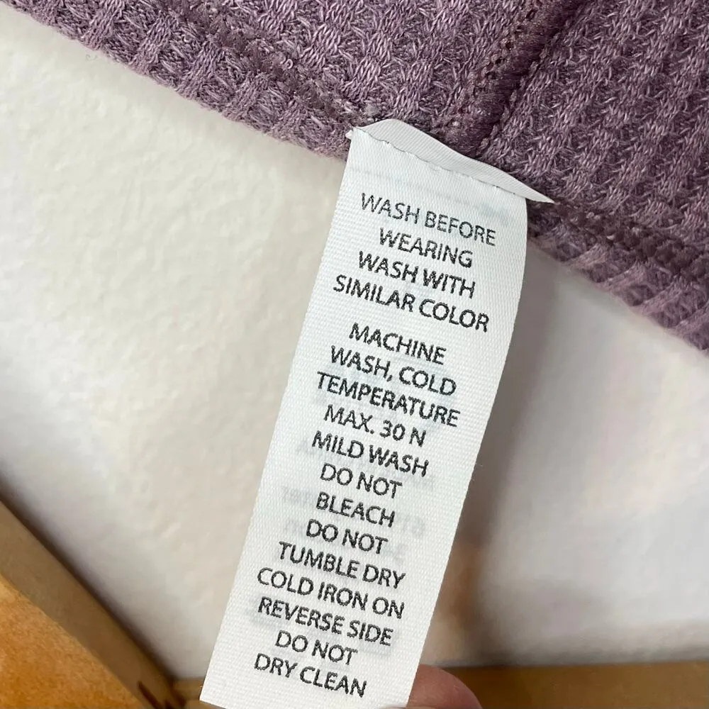 Zyia Dont Wake Me Up Lilac Purple Thermal Waffle Knit Lounge Sleep Top XL new - Image 12