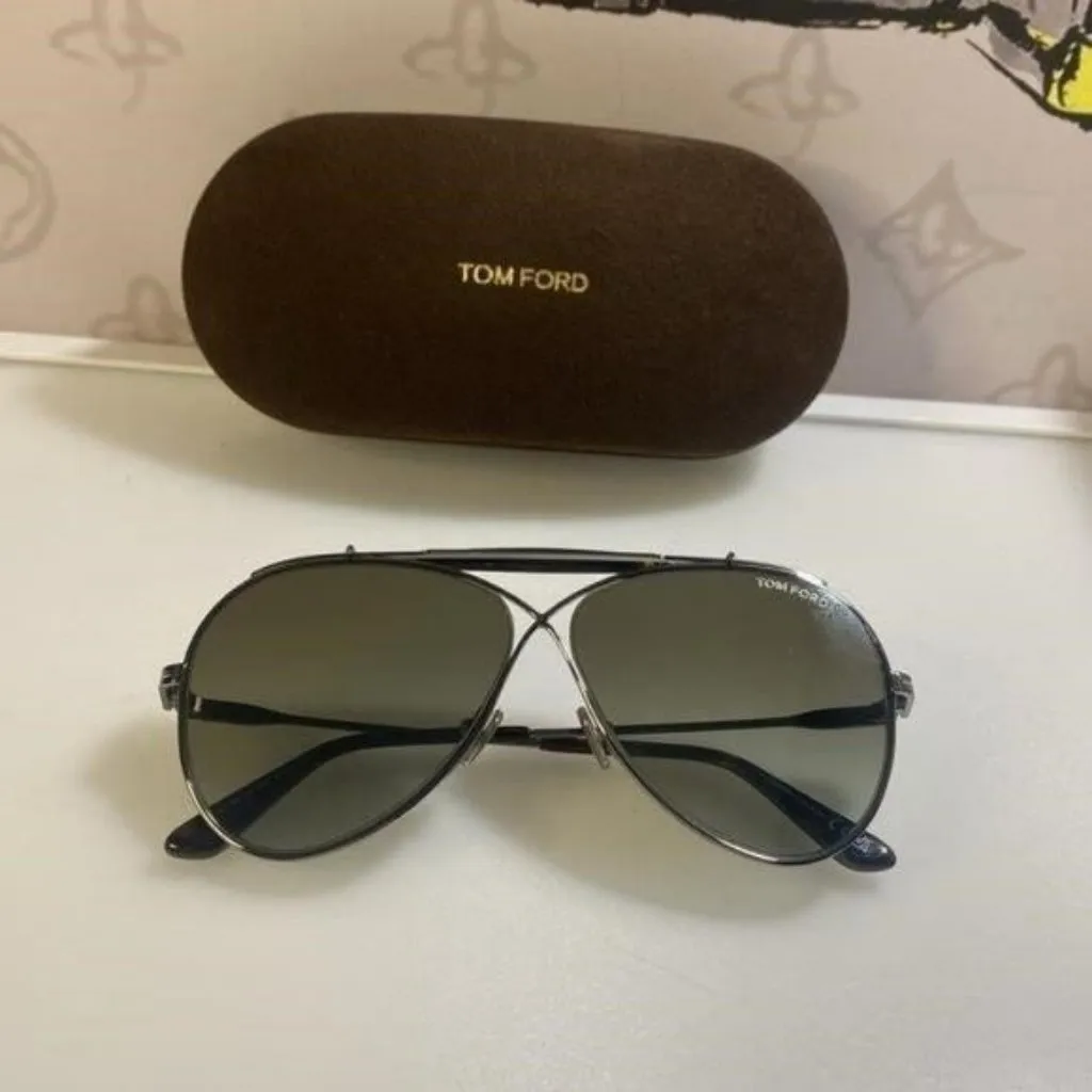New Tom Ford Unisex Holden Brown Gradient Pilot Sunglasses FT0818 08G - Image 8