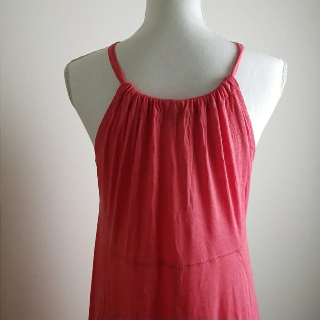 Gap Coral Jersey Knit Maxi Dress Medium - Image 3