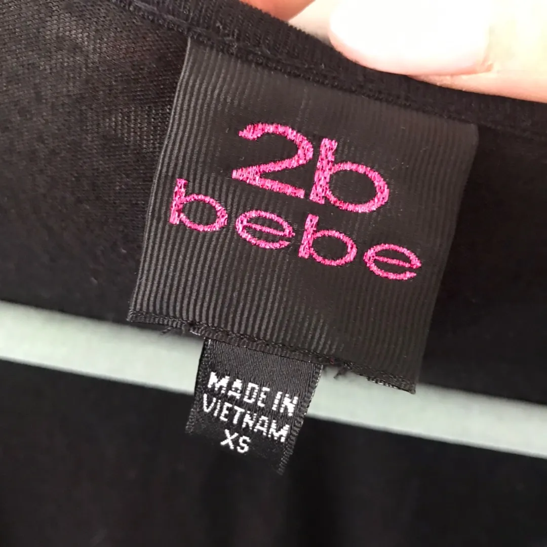 2b Bebe Sequin Cardigan Black Size XS - Image 5