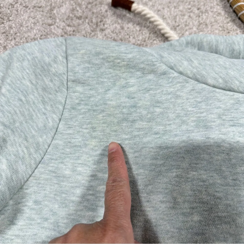 Naketano Darth Cowl Neck Hooded Sweatshirt Longsleeve in Light Green Mint M - Image 13