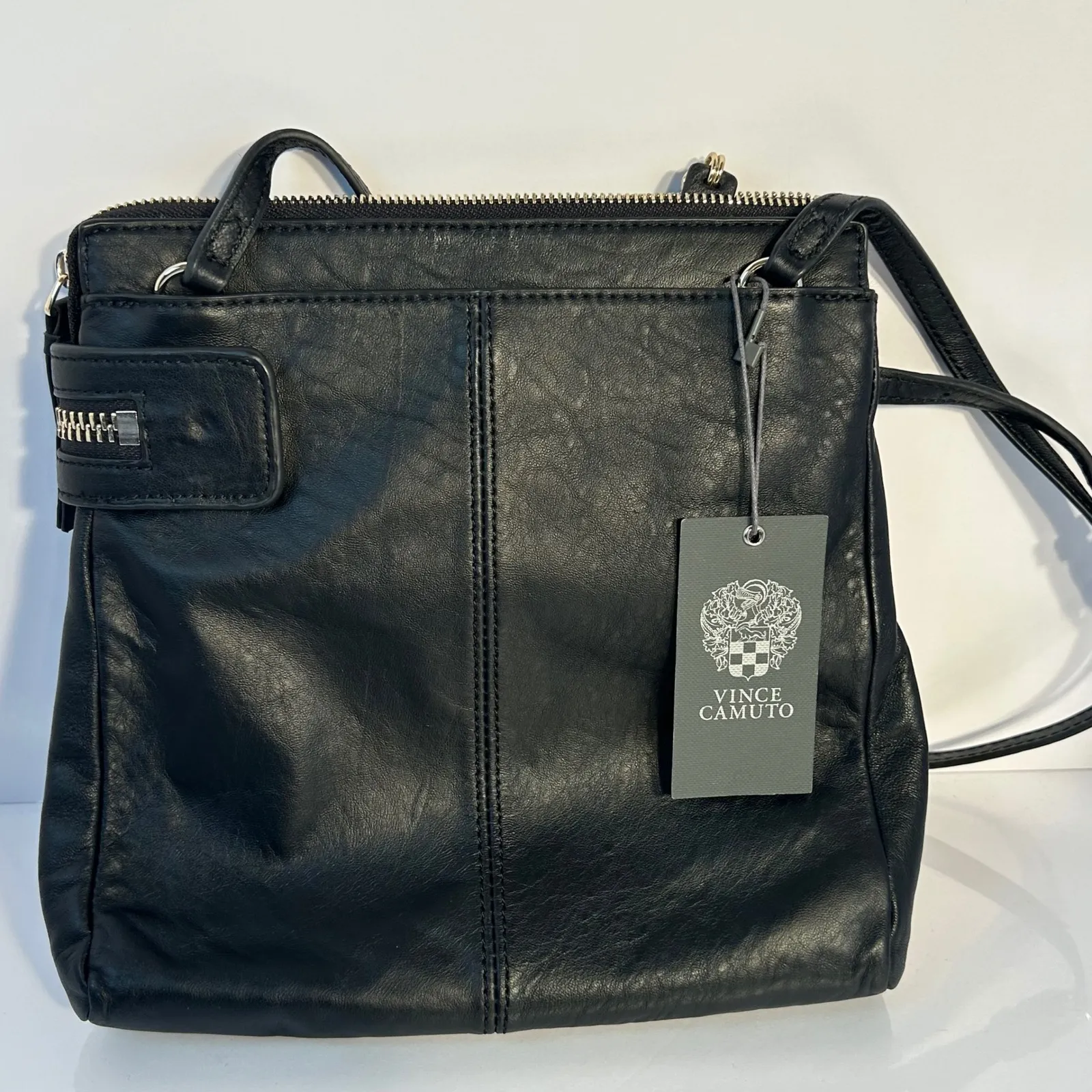 Vince Camuto Darbi Black Genuine Leather Crossbody Bag Style VC DARBI LCB - Image 9