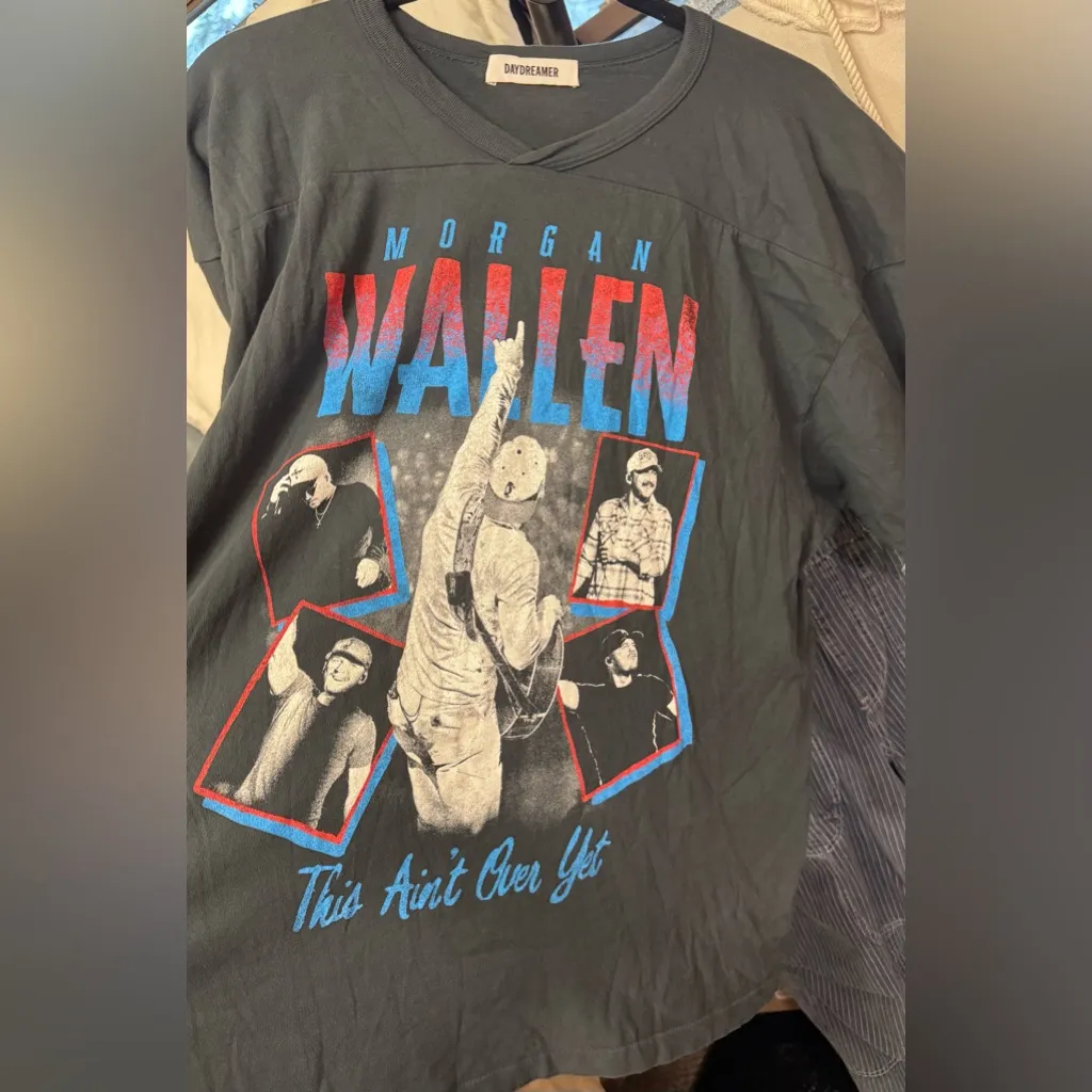 NWOT Daydreamer MORGAN WALLEN THIS AIN'T OVER YET OVERSIZED JERSEY TEE - small - Image 11