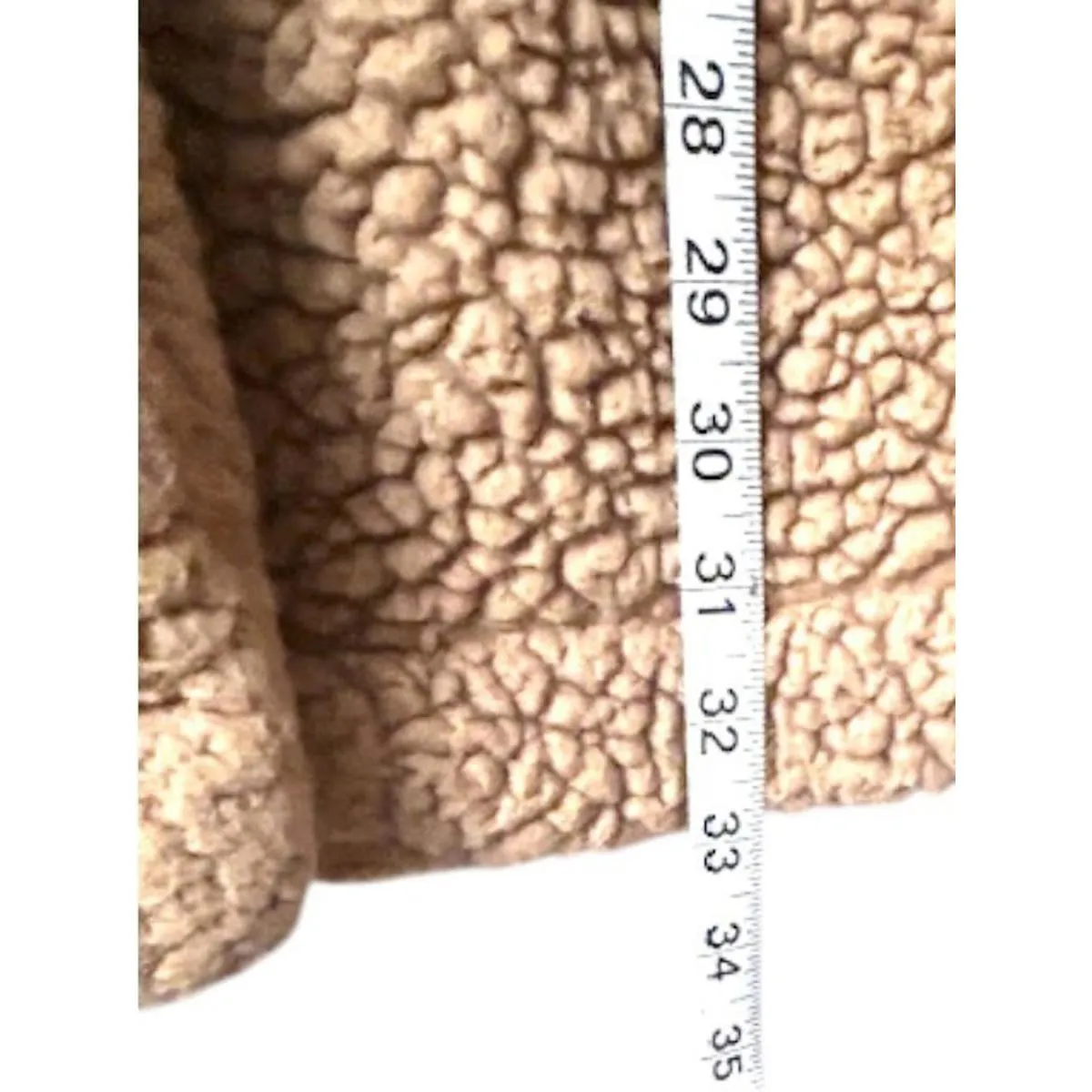 Papaya Sherpa Coat S Champagne Beige Minimalist Warm Neutral Urban‎ Cozy - Image 6