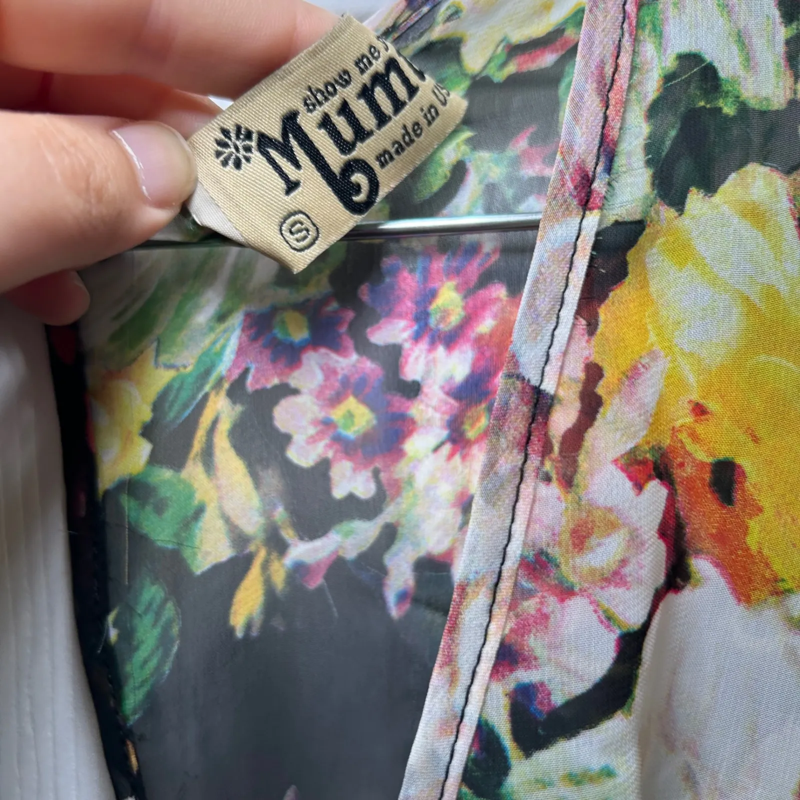 Show Me Your Mumu Floral Maxi Dress Long Sleeve Plunge Neck Womens S Event Party - Image 7