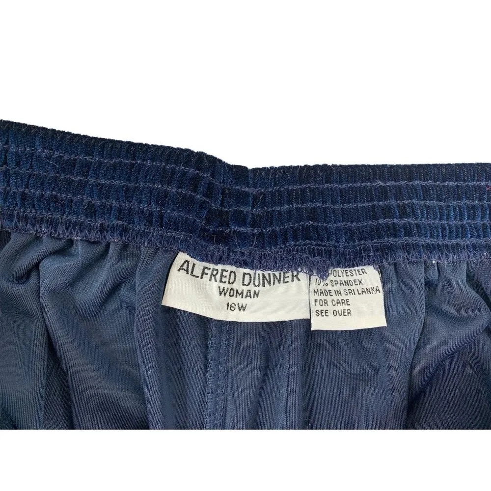 Alfred Dunner Women's Soft Navy Blue Pants - Image 3