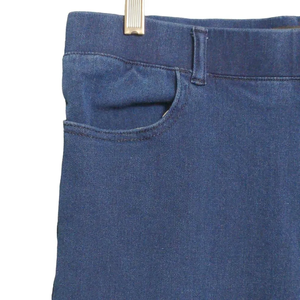 Betabrand Womens Yoga Jeans Blue Medium Wash High Rise Stretch Pockets Pull On L - Image 3