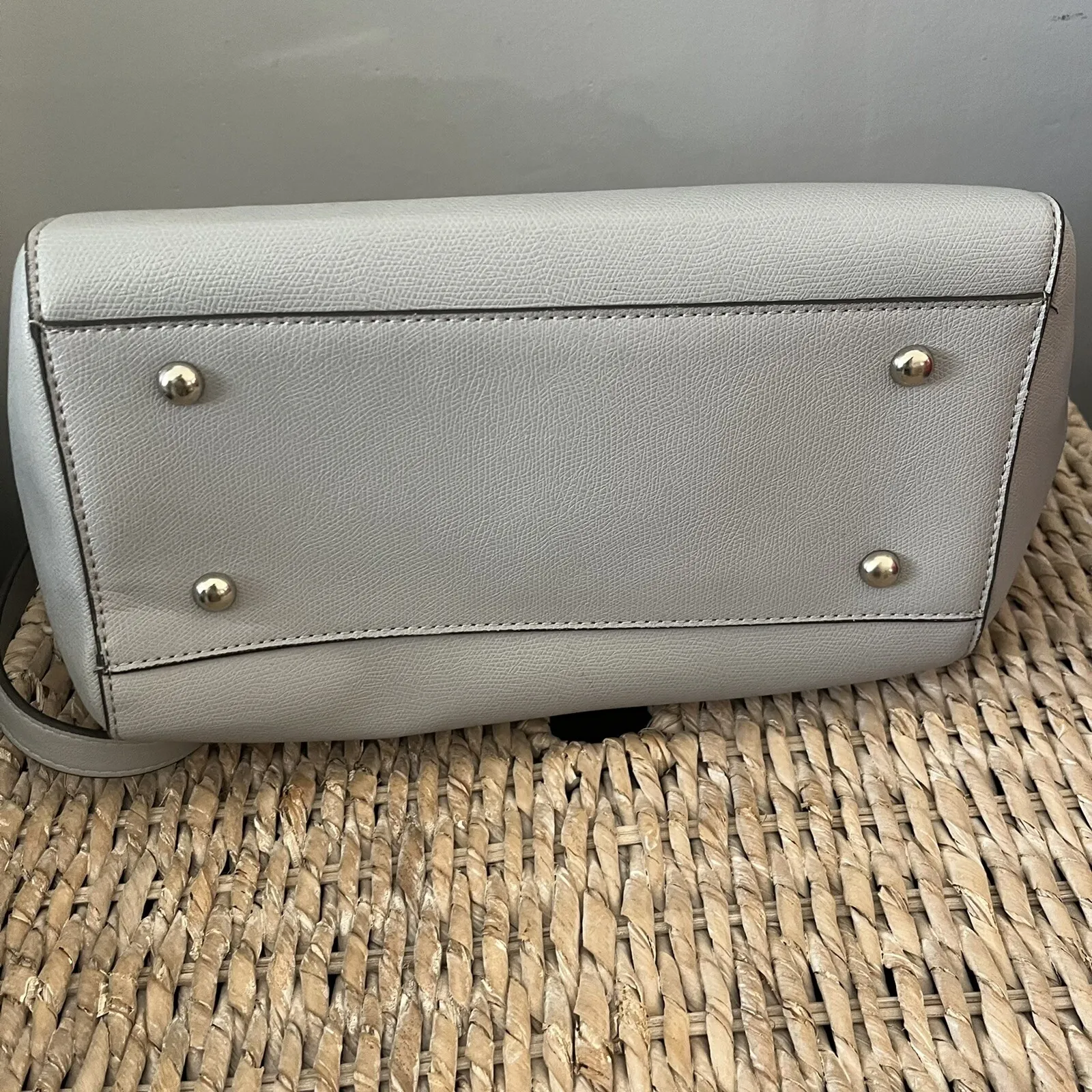 NWOT NINE WEST handbag PURSE GRAY long Strap & Handles 9x6x13 - Image 7