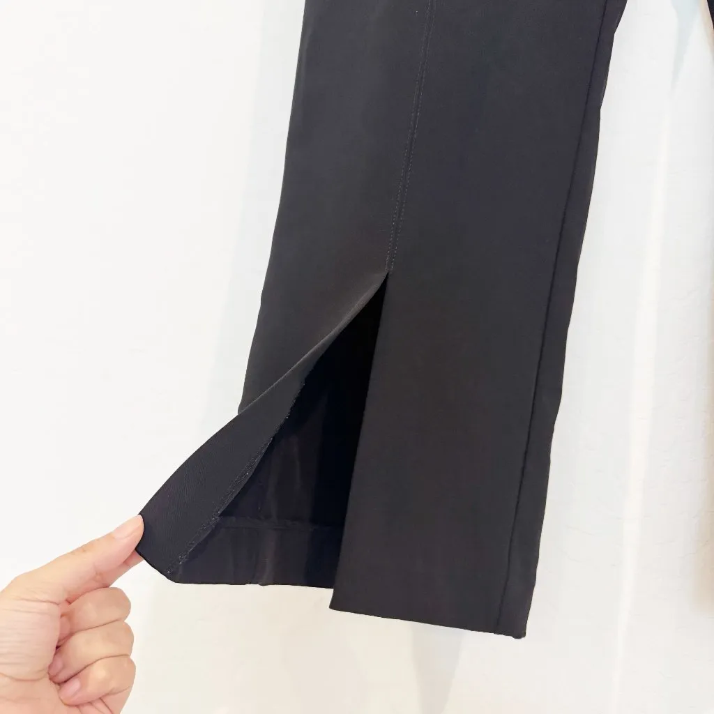 Jonathan Simkhai Ivy Split‎ Hem Cropped Trouser Pants Black Office Work Size 12 - Image 6