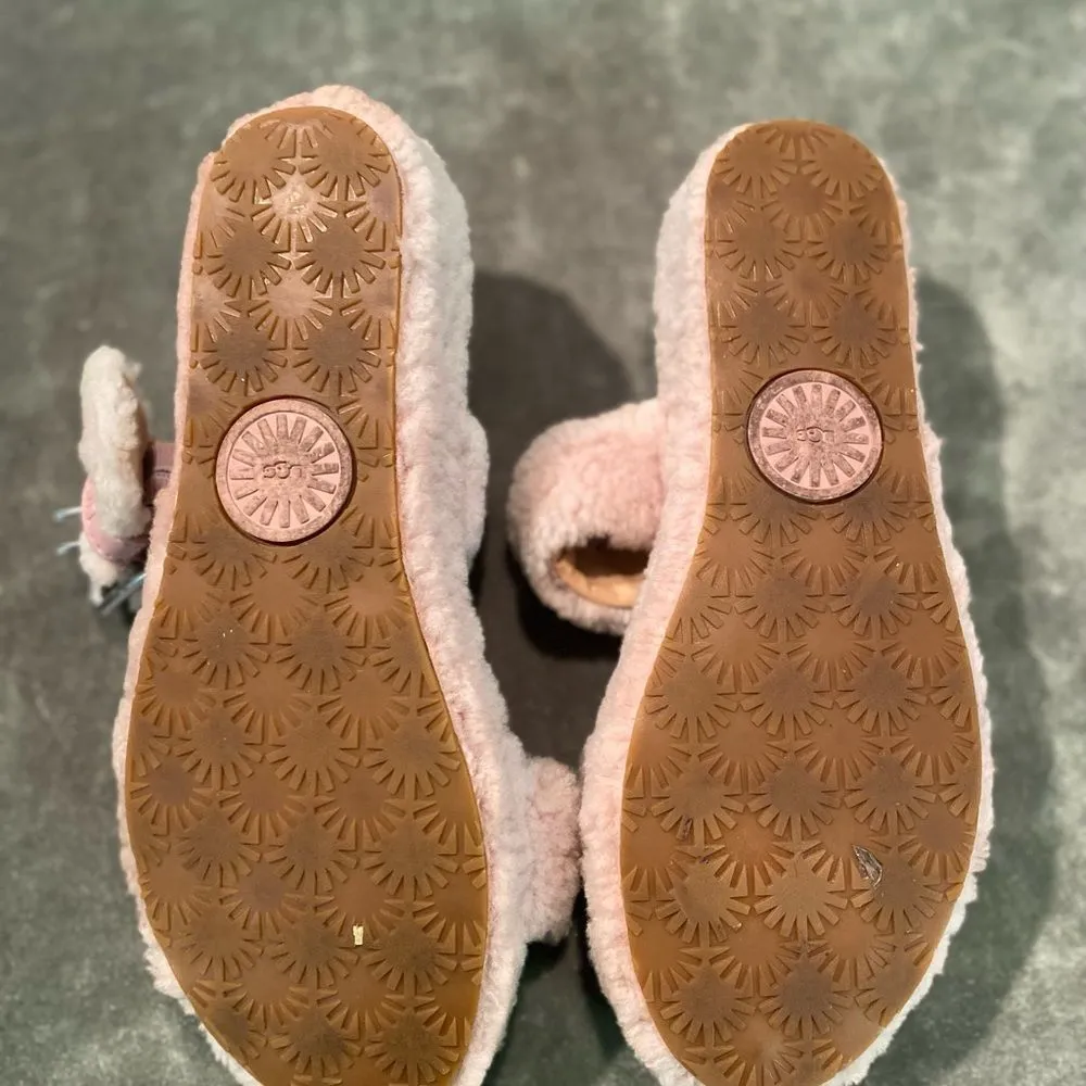 #170 UGG Fluffy Pink Ombre Sandals - Image 5