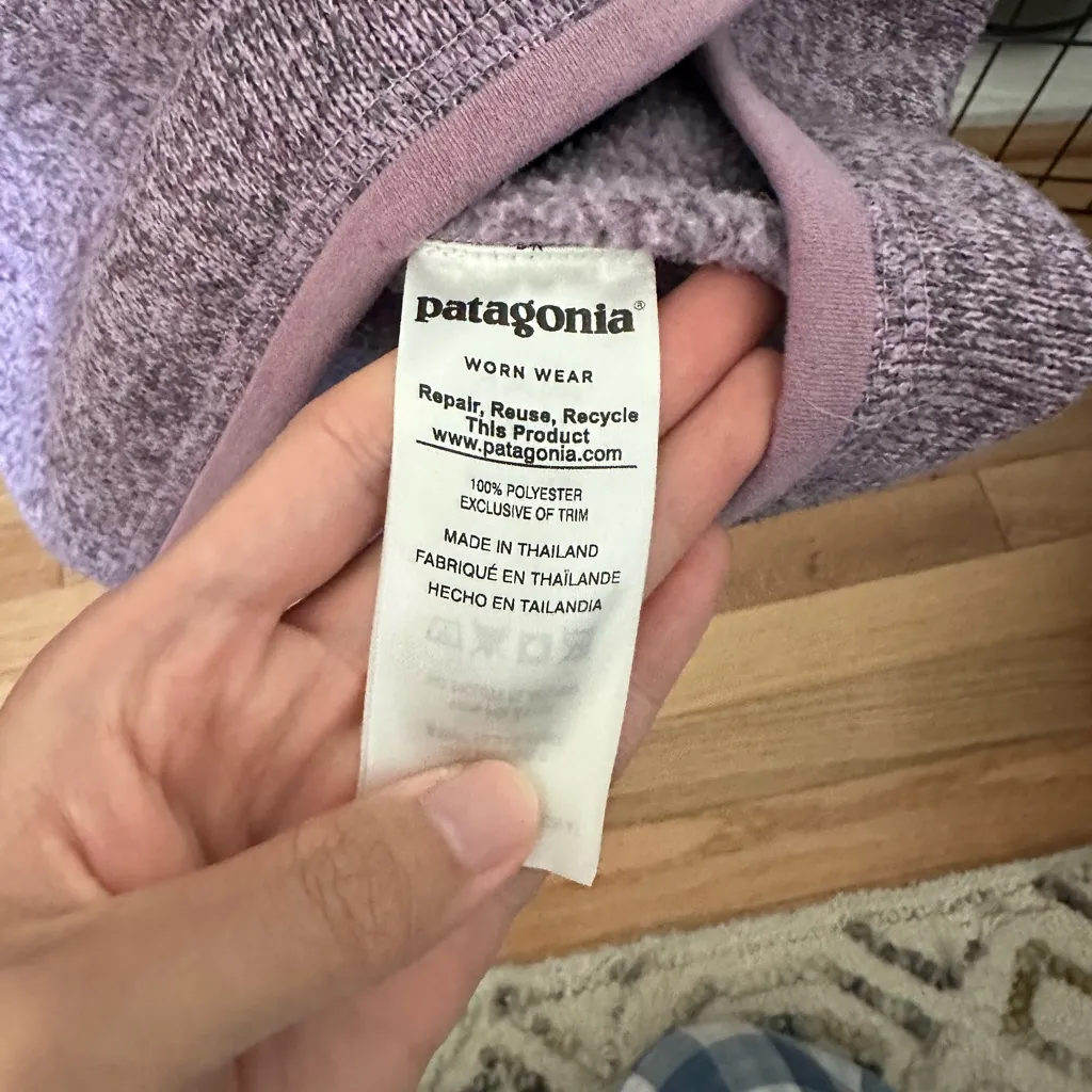 Patagonia Lavender Fleece Pullover Quarter Zip Size Small - Image 5