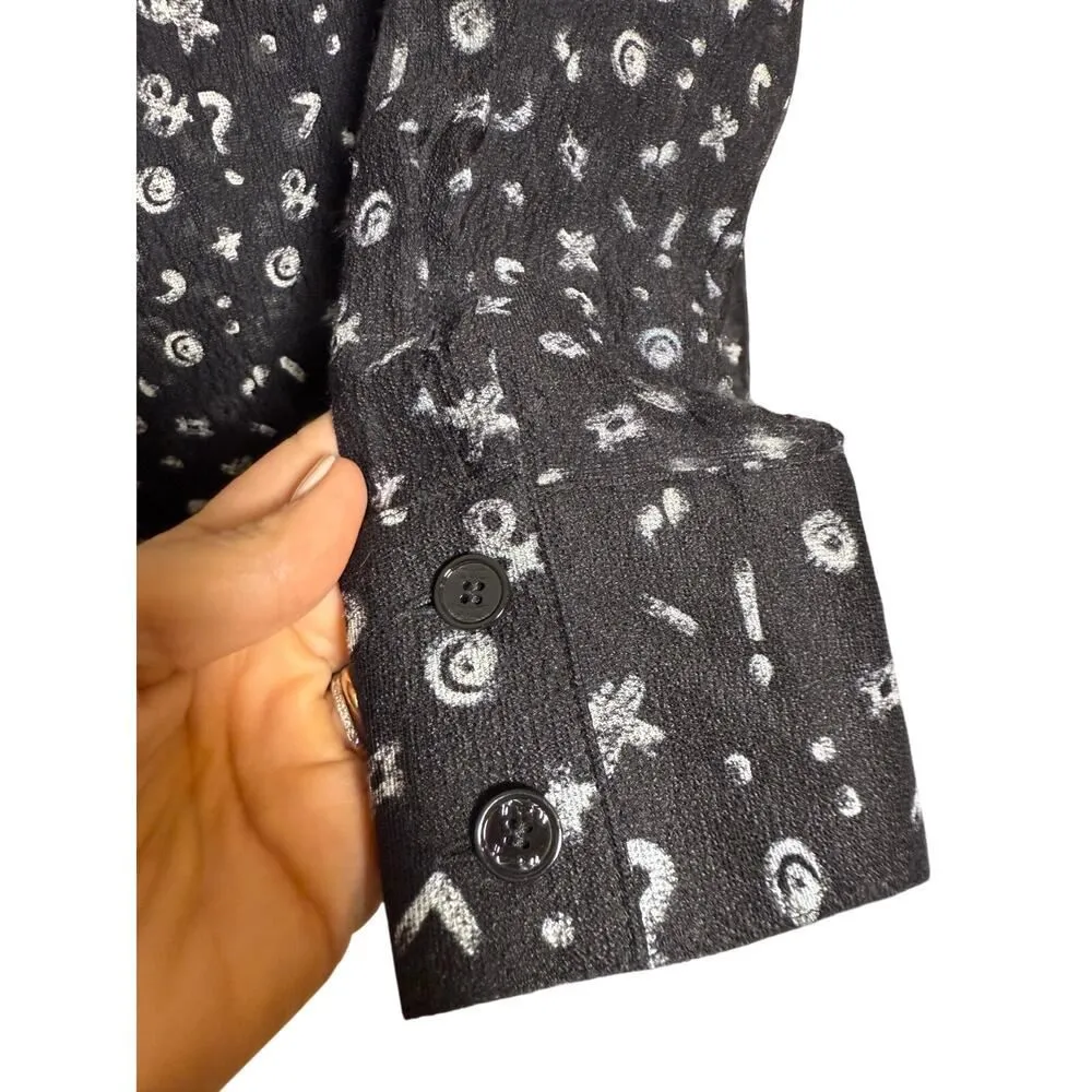 NWT Maison Common Silk Blouse Sz. 40 (US 8) Black - Image 7