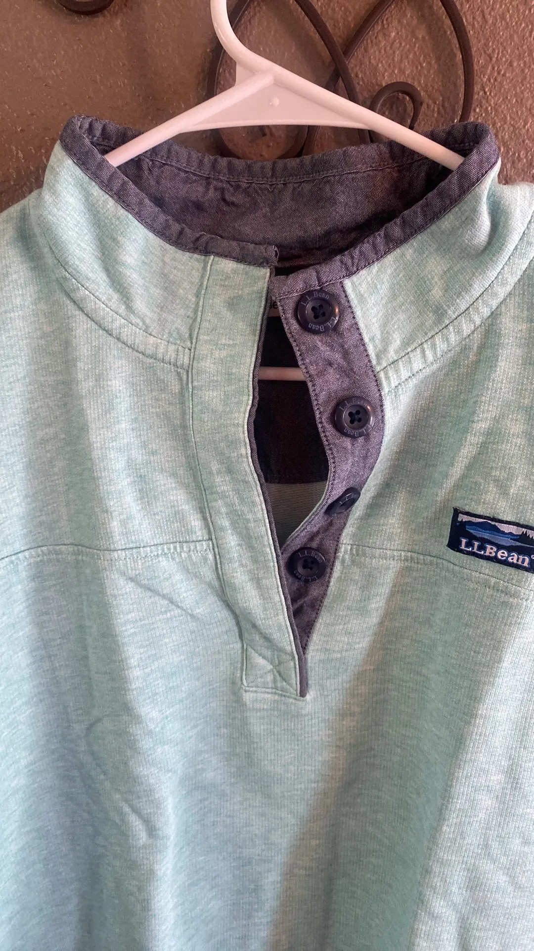 L.L.Bean  1/4 Button Pull Over  - Image 2