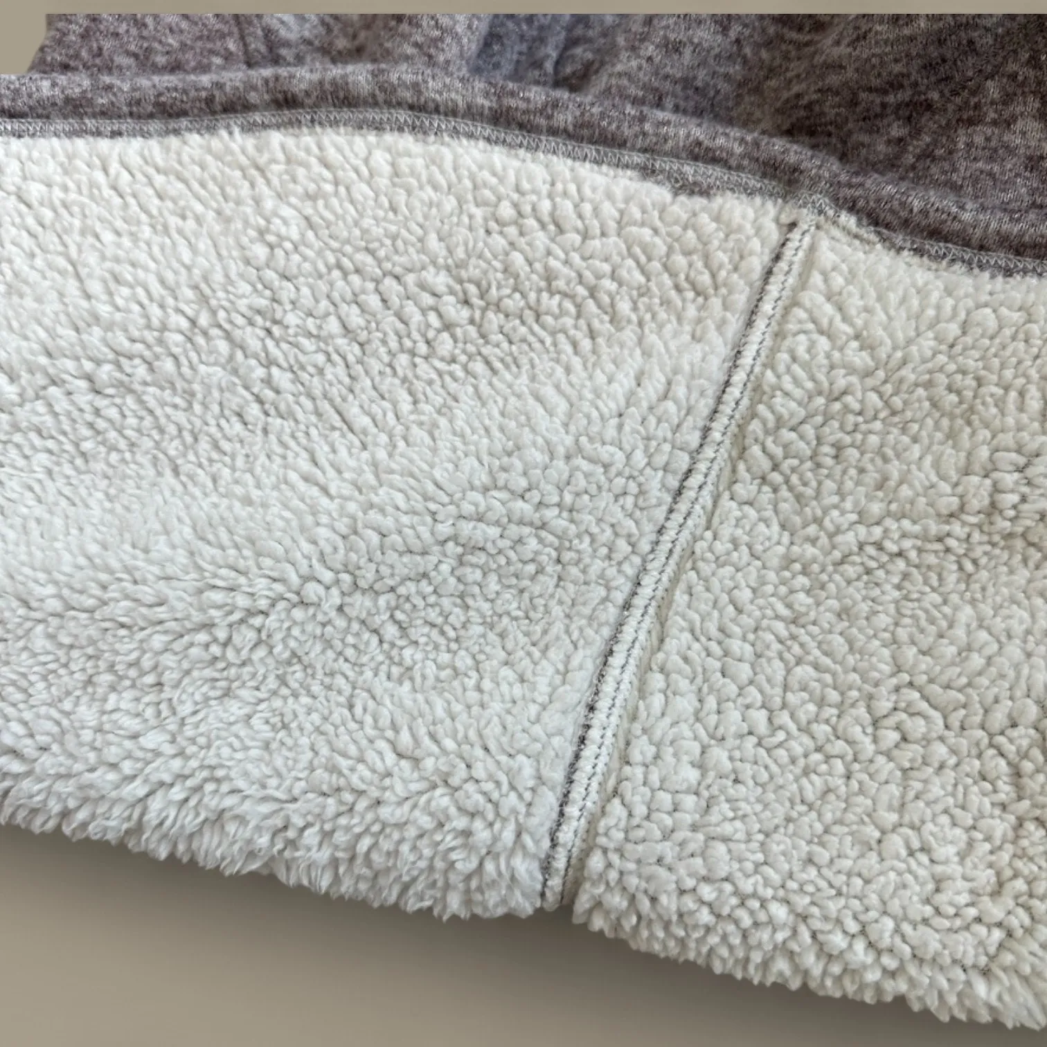 Sherpa Lined 1/4 Snap Fleece Pullover Sweater Heather Lavender Purple S - Image 6