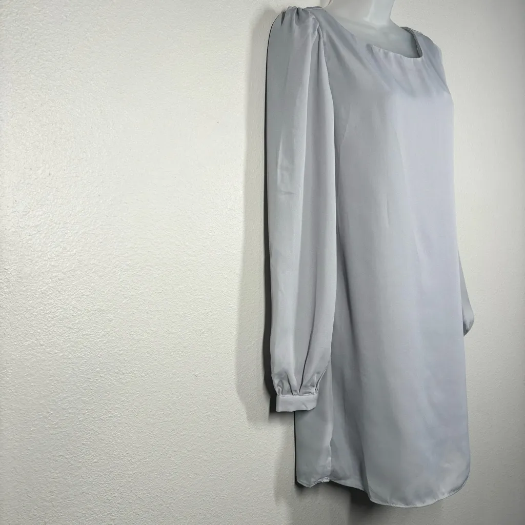 Lulu’s Status Update Light Grey Shift Dress Size Small - Image 4