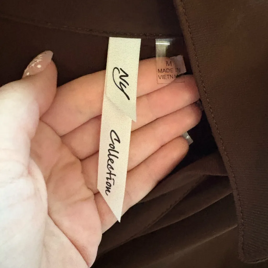 NY Collection Rich Brown Blouse - Image 2