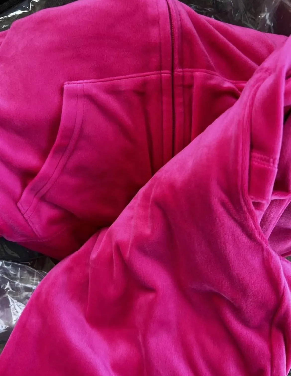 Size S Juicy Couture Y2K Velour Bling tracksuit set Vixen pink - New - Image 3