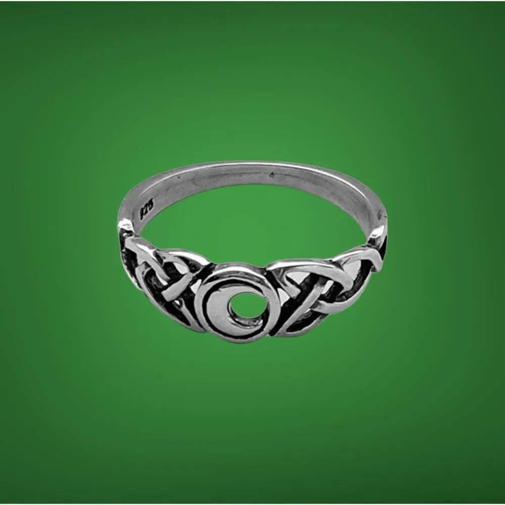 Sterling Silver Celtic Moon Ring - Image 3