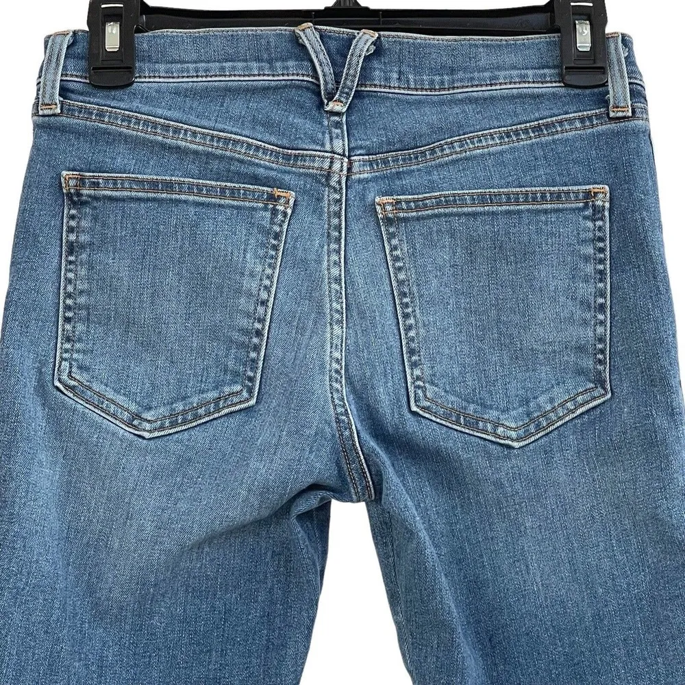 Veronica Beard SZ 26 Debbie Skinny Jeans High-Rise Button-Fly Tux Striped Blue - Image 4