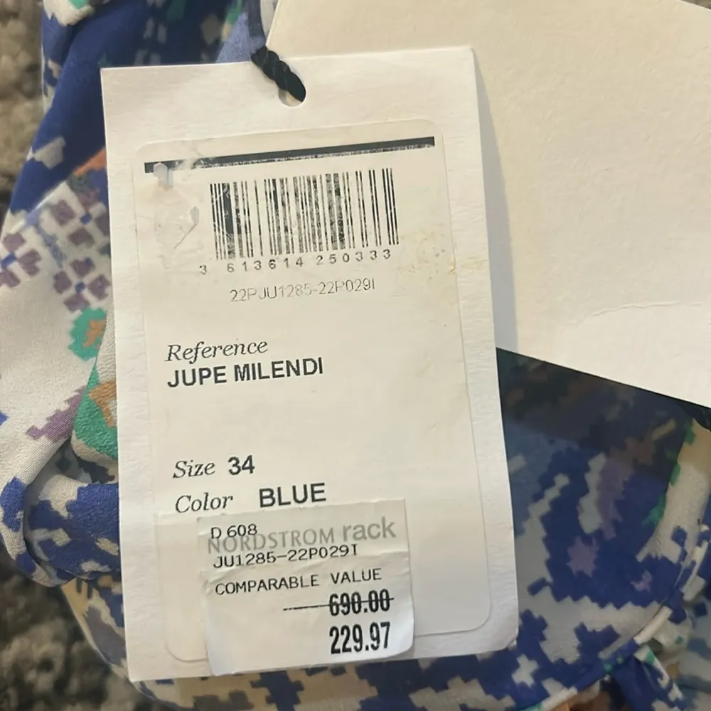 Isabel Marant Milendi Floral Ruffle Ruched Stretch Silk Skirt size FR 32 - Image 2