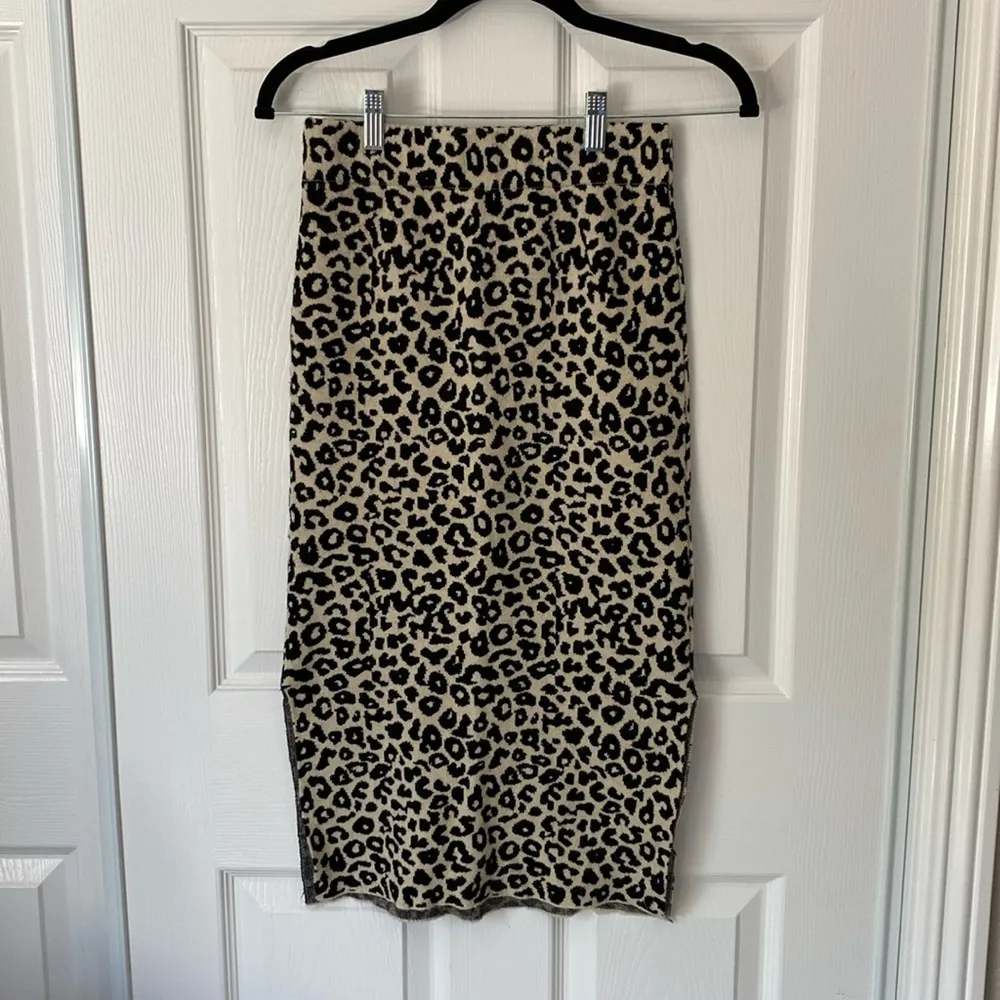 J.O.A. Leopard Print Sweater Skirt - Image 2