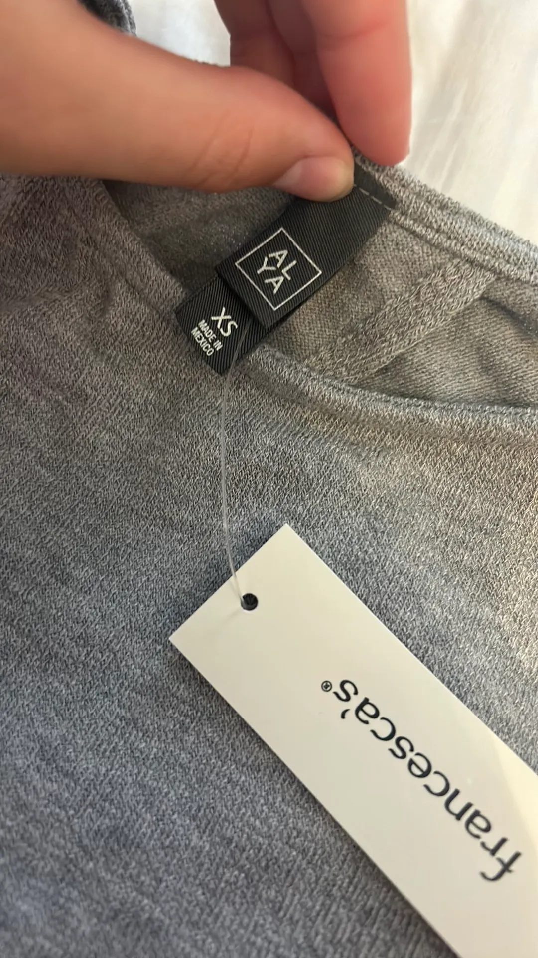 Francesca’s Taupe Open Tie Back Crop T Shirt Size XS NWT! - Image 4