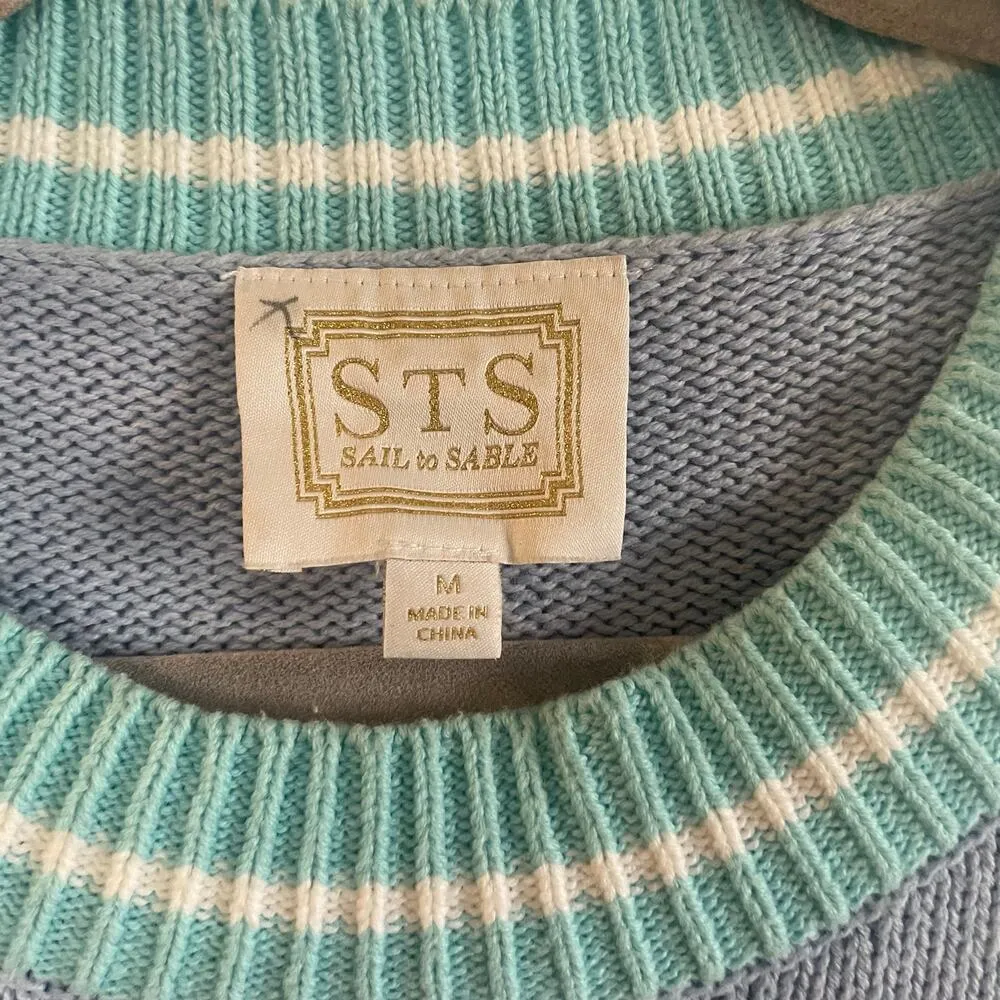 Sail to Sable STS size medium color block crewneck sweater - Image 3