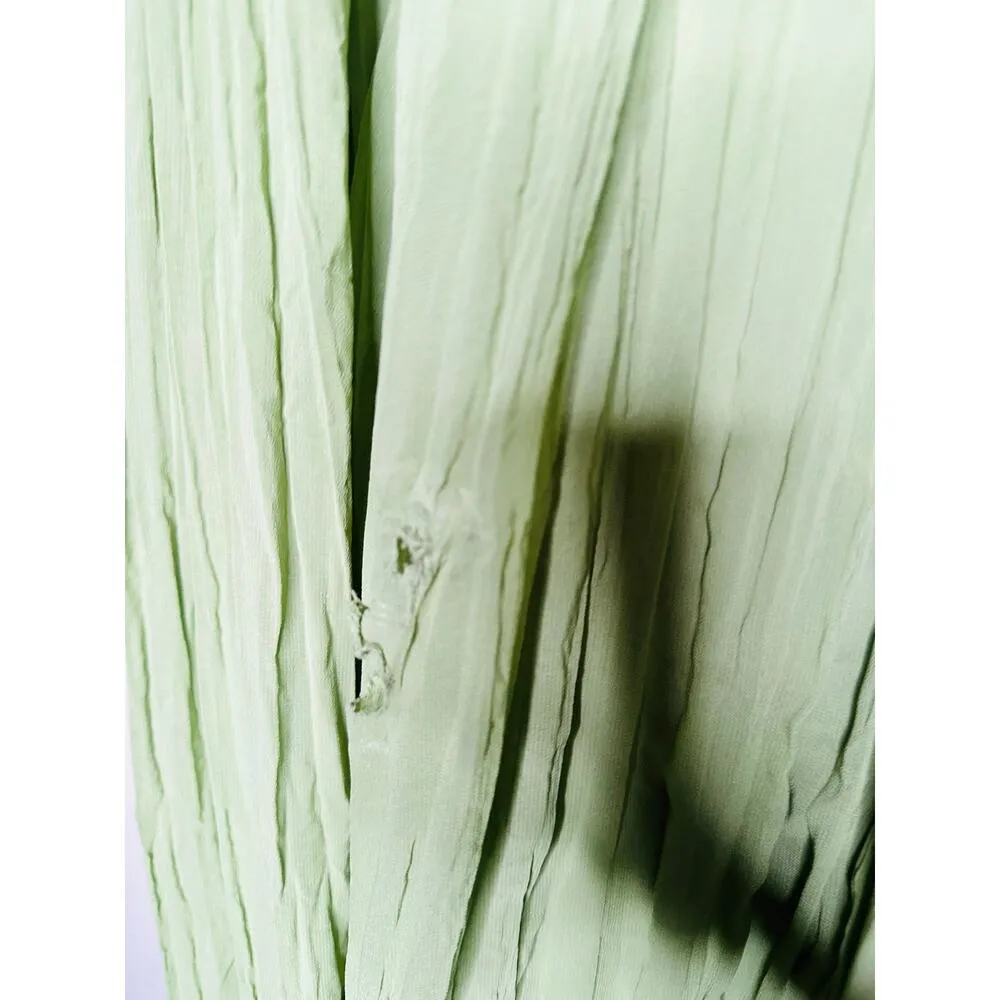 BIBHU MOHAPATRA Green Flowy Empire Maxi Shift Style Sleeveless Dress Size 2 - Image 8