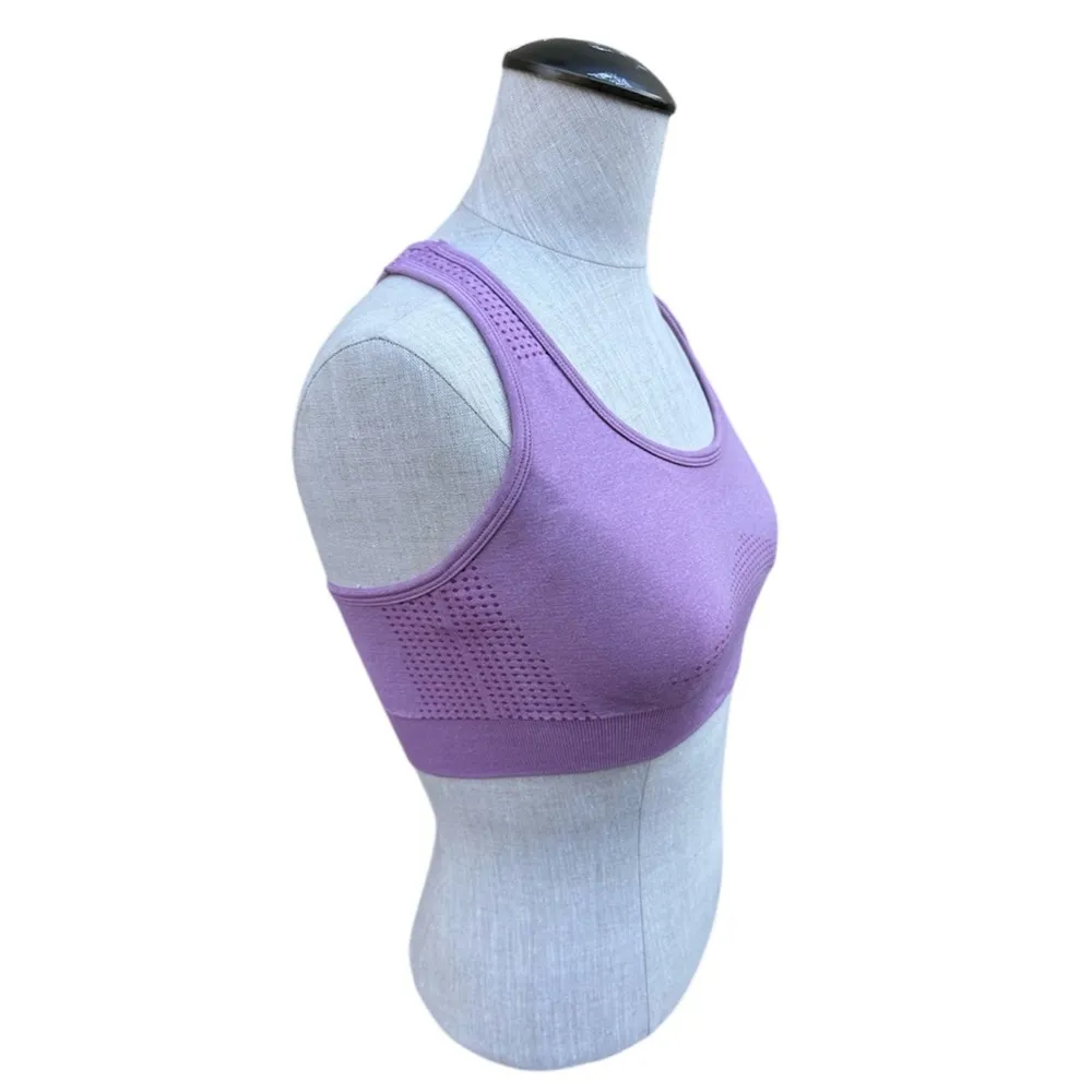 NVGTN Lilac Purple Seamless Sports Bra Compression Fit Unpadded XS - Image 2