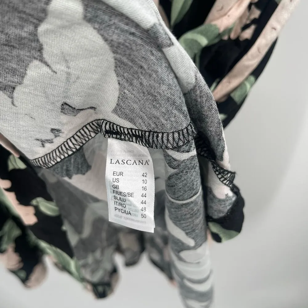 LASCANA Dress Size 10 NWT Jersey Knit Travel Vacation Casual Beach Sundress Black - Image 10