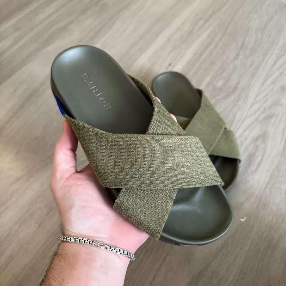 Size 6 Green Rothy Weekend Slides RARE - Image 2