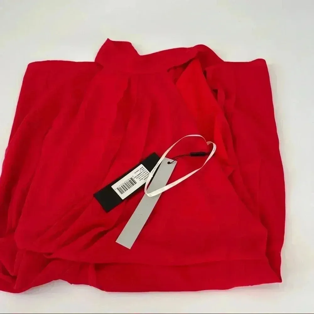 Halston‎ Womens Jade Sleeveless Faux-Wrap Halter Mini Dress Size 8 - Image 3