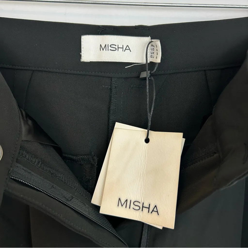 NWT Misha Mable Black Wide Leg High Waisted Pants/Trousers Size 4 - Image 4