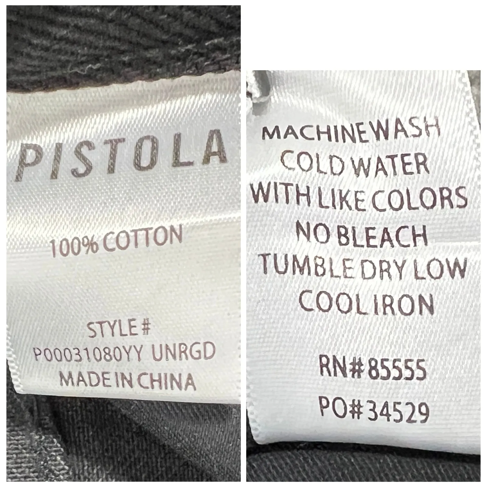 Pistola Alice Black Denim Midi Skirt 27" Front Slit Raw Hem Goth Emo Underground - Image 9