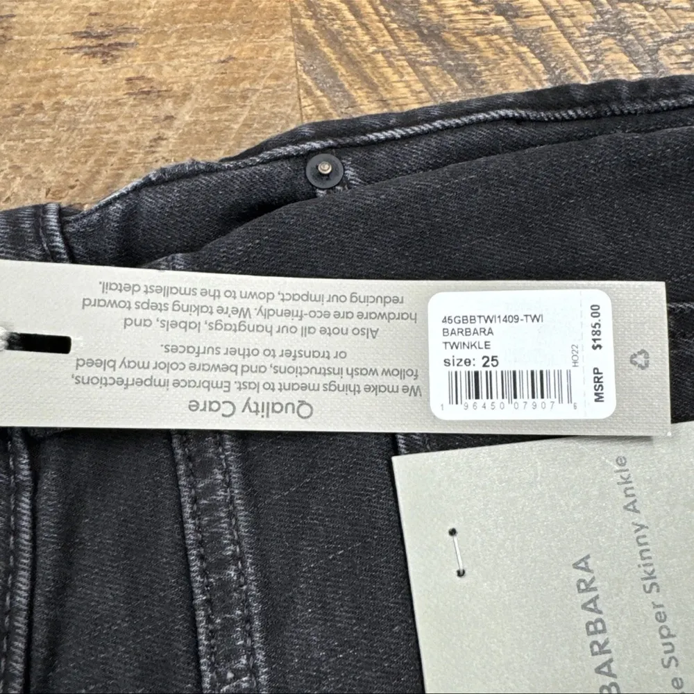 Hudson Barbara High Rise Super Skinny Ankle Jean Black - Image 3