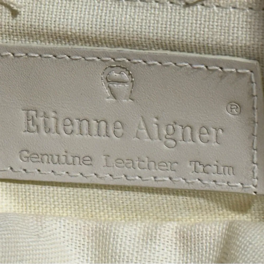 Etienne Aigner Genuine Leather Trim Multicolor Crossbody Bag Handbag Purse - Image 13