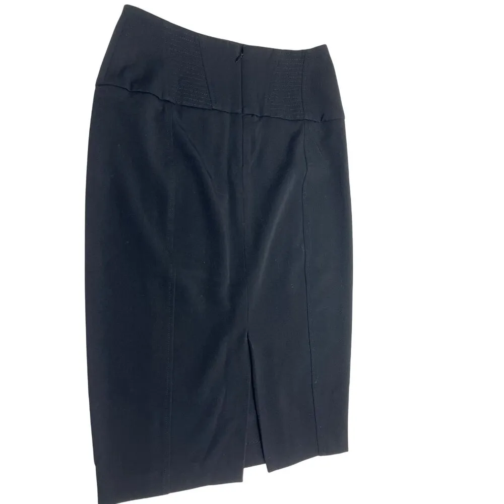 Body By Victoria Black Pencil Skirt Size 0 Knee Length Professional Career Wear - Image 7