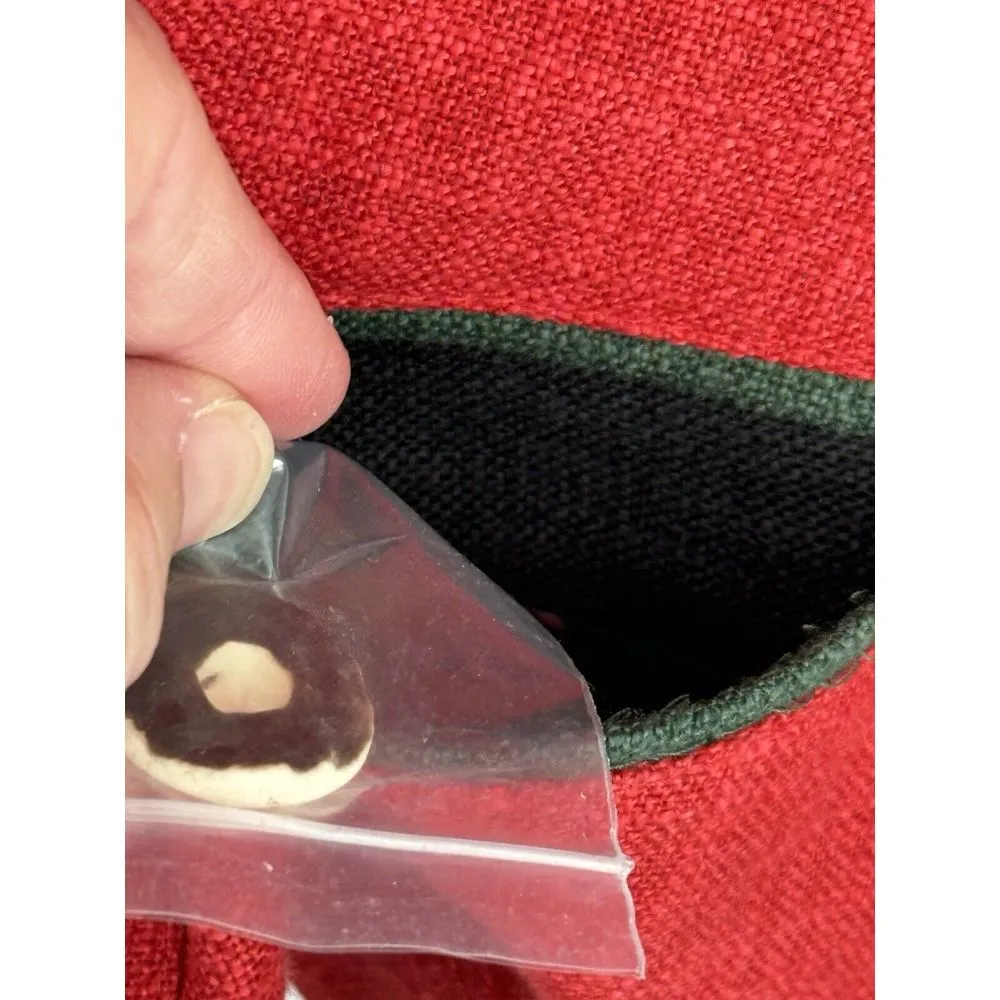 Red Linen Wool Blend Austrian Double Breasted Jacket Embroidered Octoberfest‎ Size 38 - Image 7