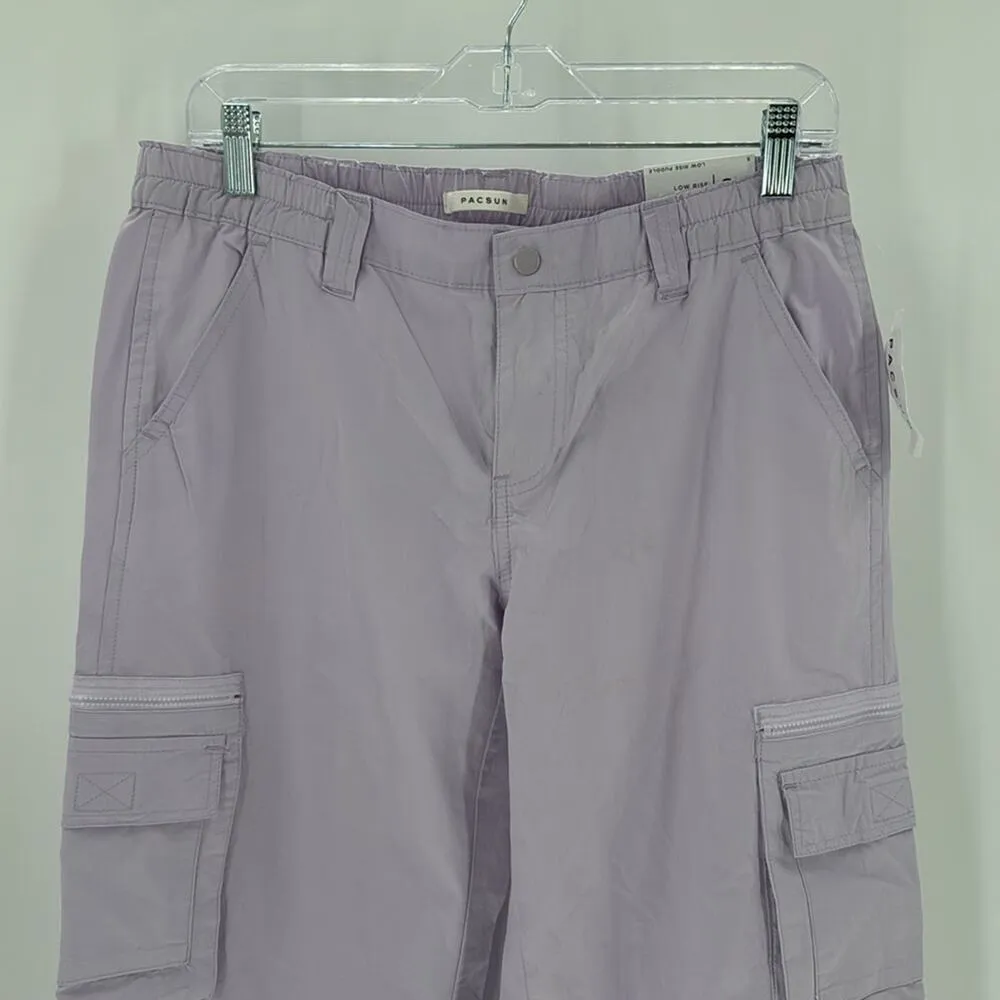 PacSun Lilac Low Rise Puddle Pants cargo baggy loose fit relaxed fit size S - Image 4