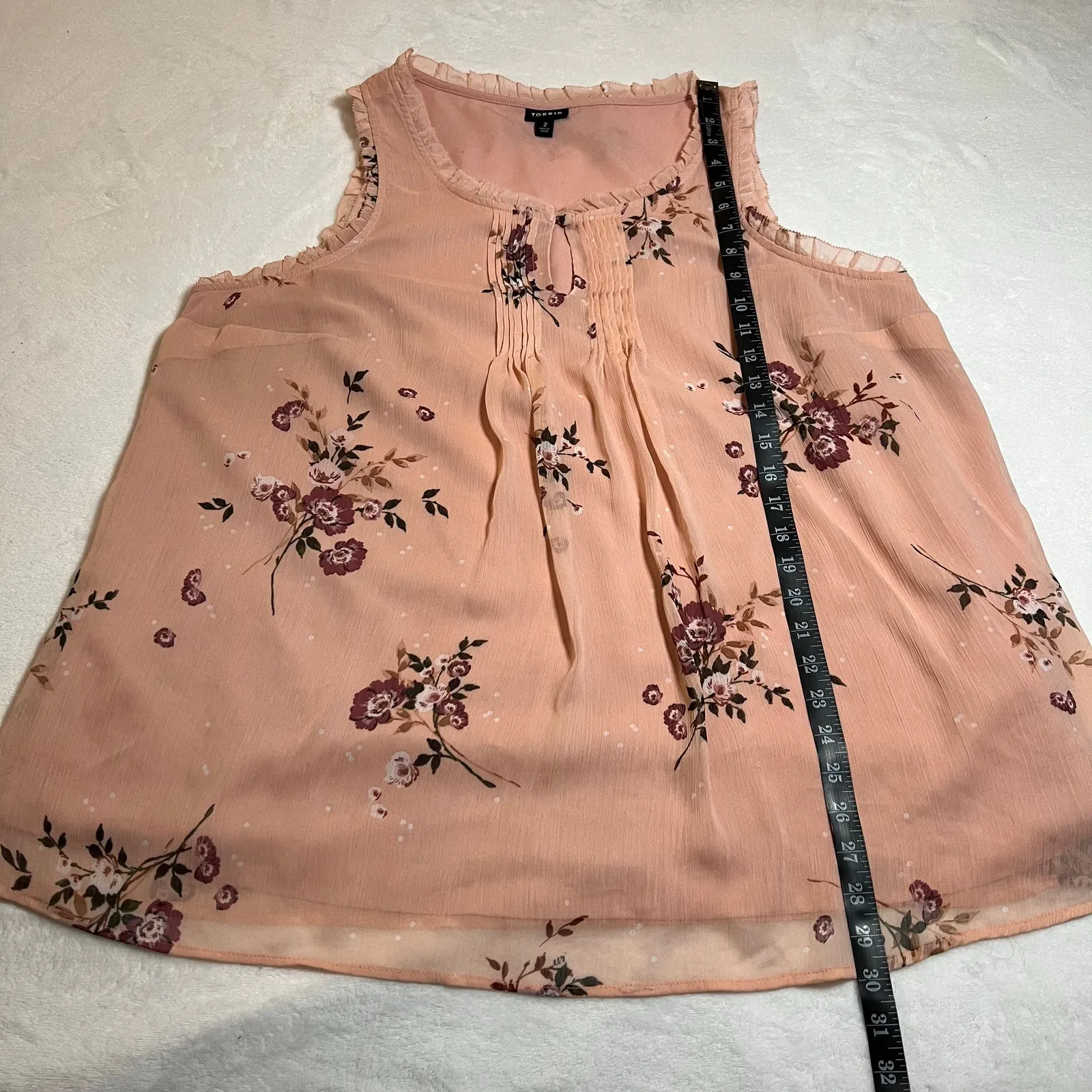 Torrid Sleeveless Floral Print Blouse Size 2X Feminine Girly Coquette Bloomcore - Image 10