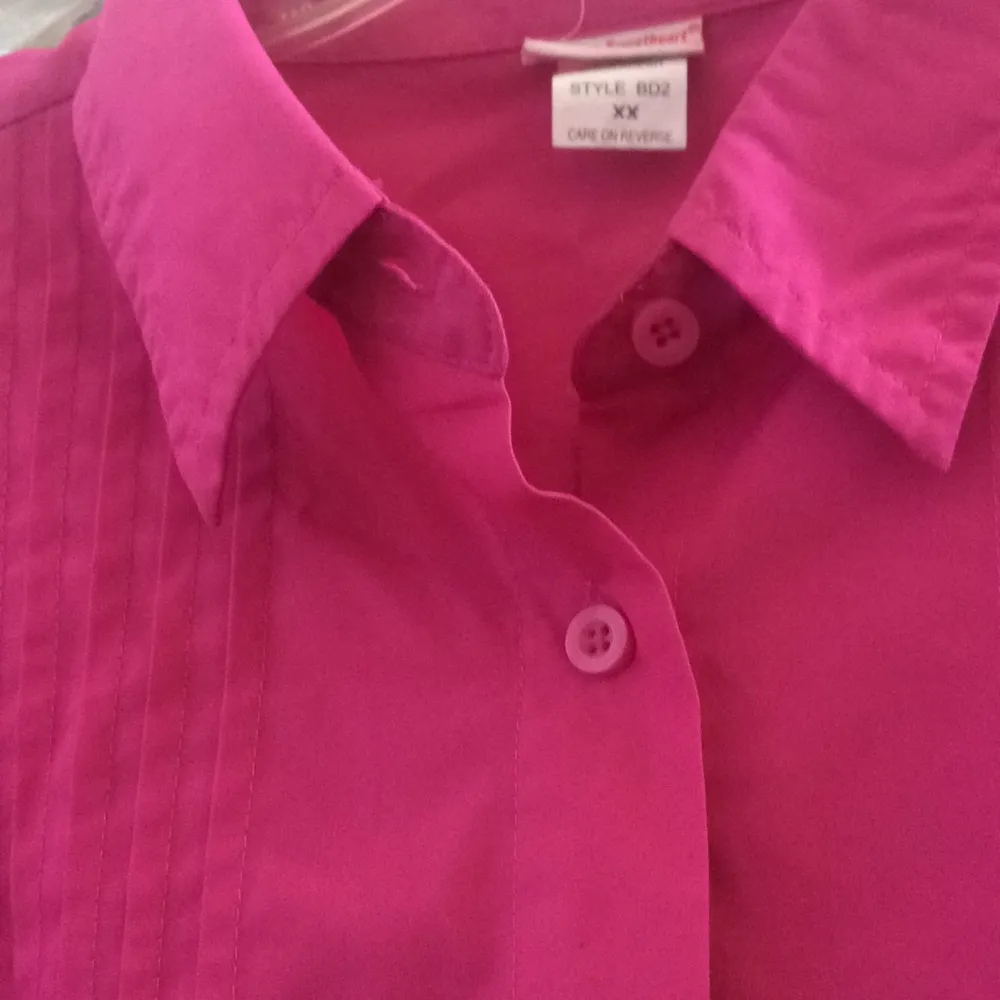 FINAL MARKDOWN Ladies pintucked blouse xxl Pink - Image 4