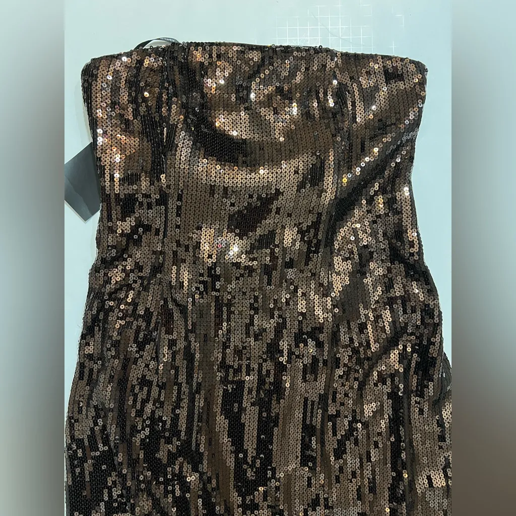 NWT Retrofete EMBER SEQUIN DRESS, size M Brown Size M - Image 7