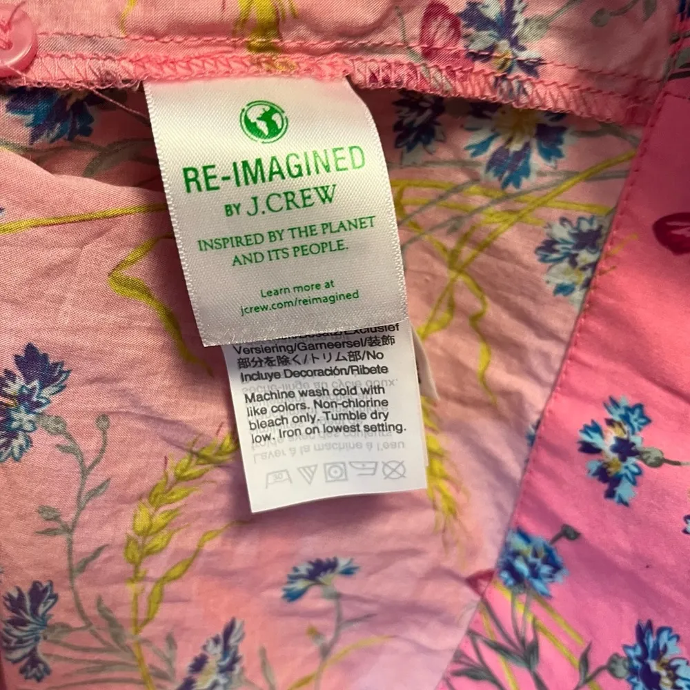 J Crew Poplin Ruffle Blouse in Pink Liberty Wheat Bouquet Floral Print Sz XS EUC - Image 10