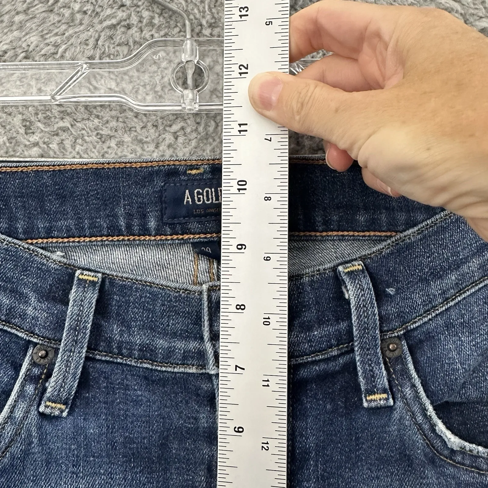 Agolde Madison‎ 70s Flare Jeans Retro Distressed Festival Boho Women 29 x 35 - Image 9