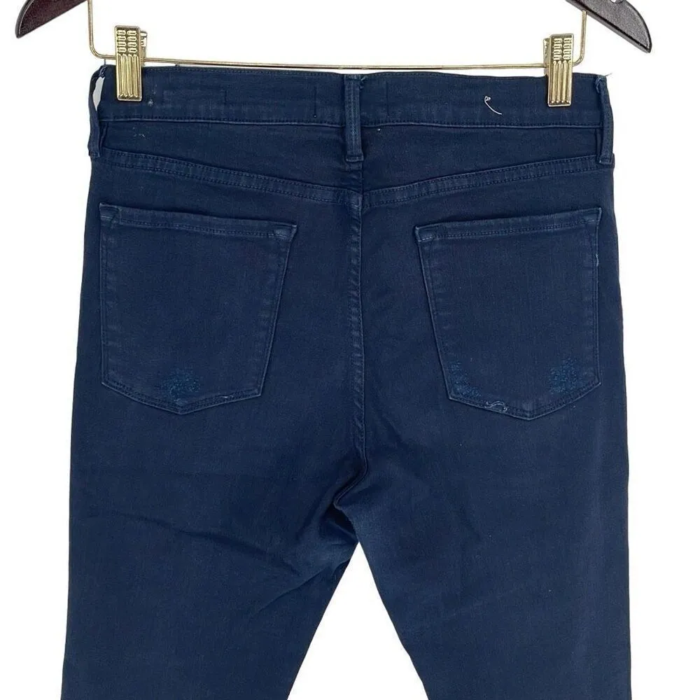 Frame Denim Womens Distressed Le Skinny de Jeanne‎ Deep Blue Dive Size 30 - Image 5