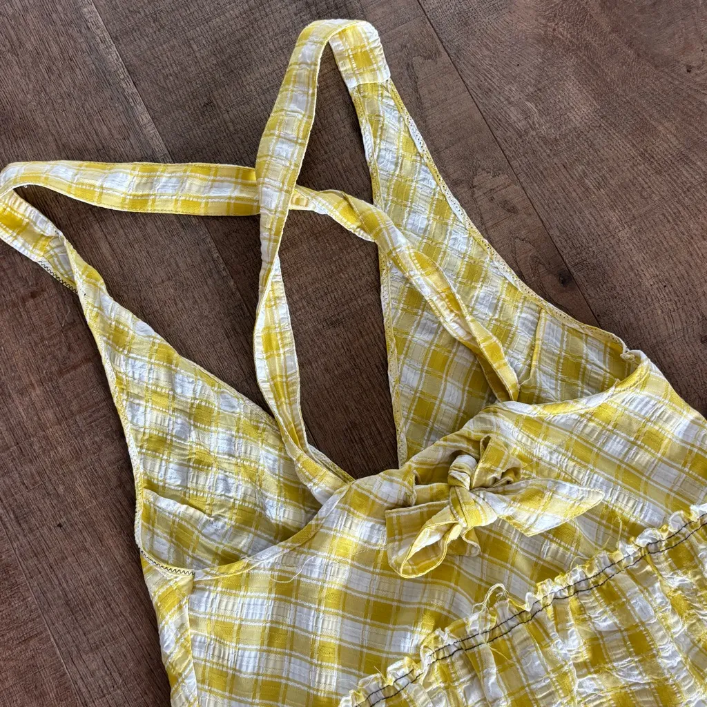 free people yellow gingham halter maxi dress - Image 7