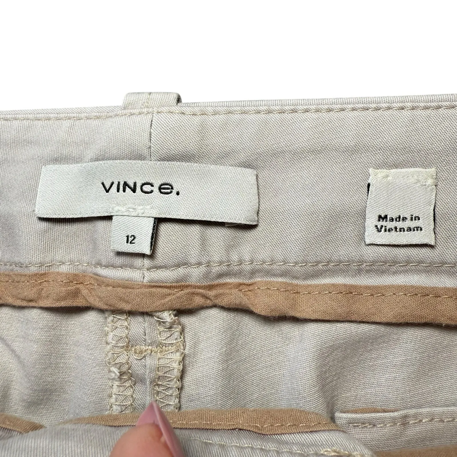 Vince Cream cotton Bermuda shorts‎ size 12 - Image 4